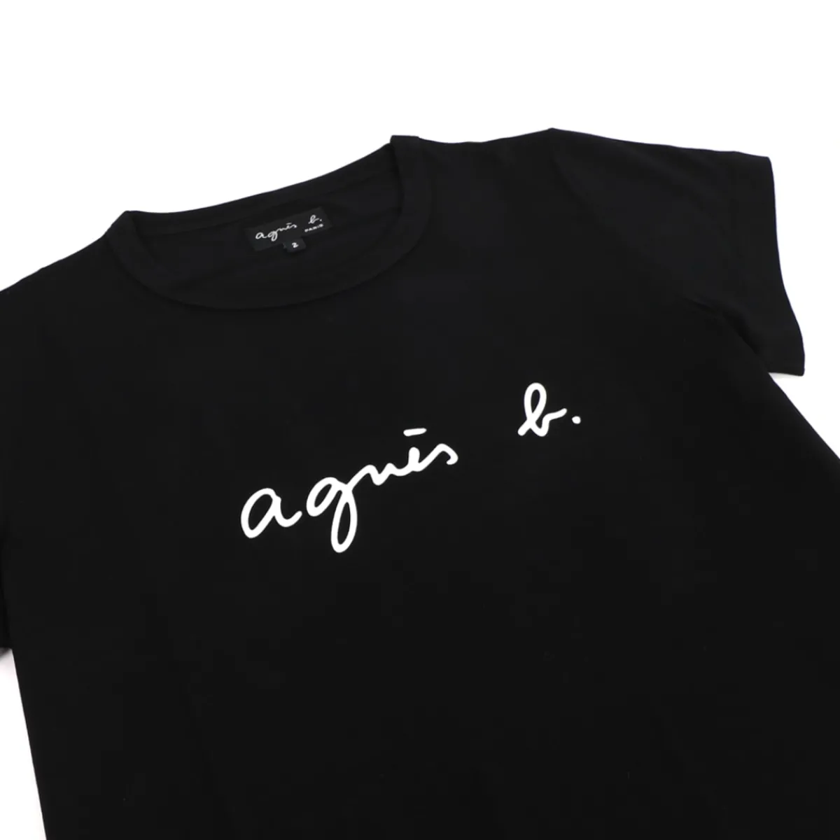 Black Cotton Brando "" Logo T-shirt<agnès b. Online