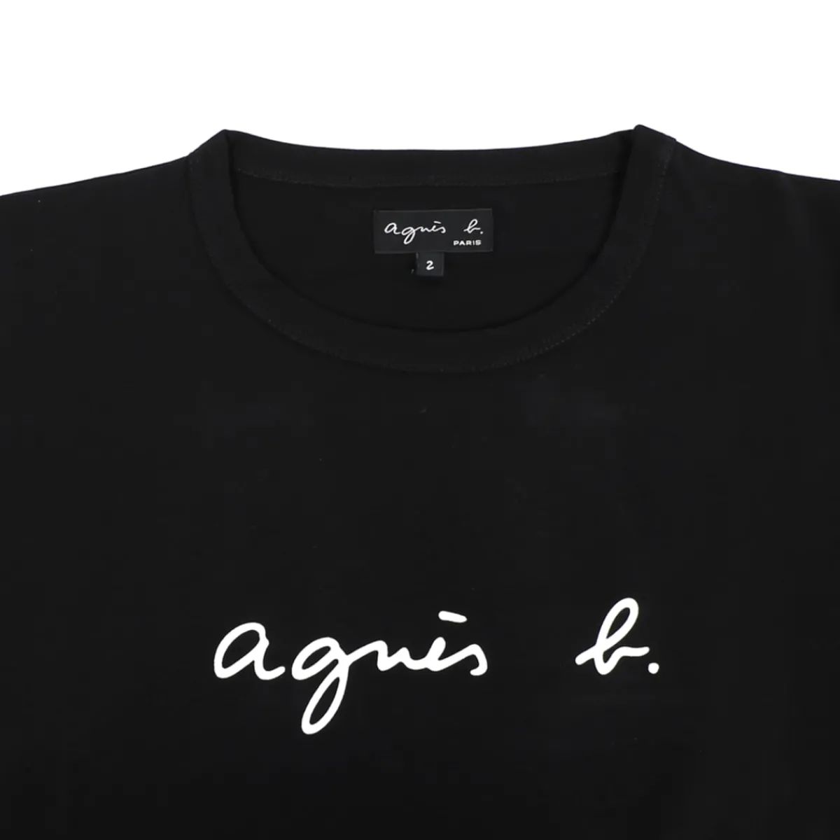 Black Cotton Brando "" Logo T-shirt<agnès b. Online